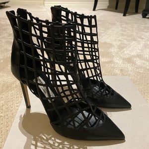 Jimmy choo mesh heeled booties